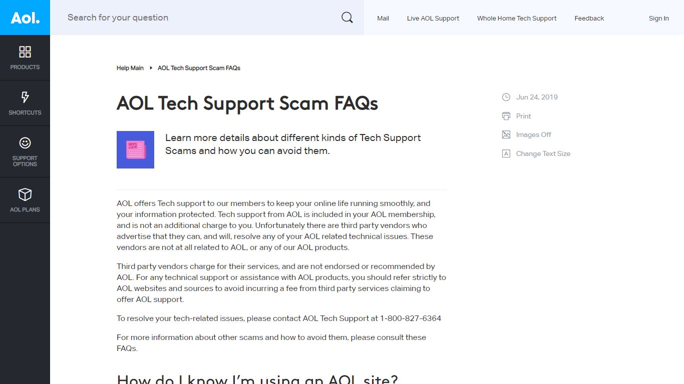AOL Tech Support Scam FAQs - AOL Help