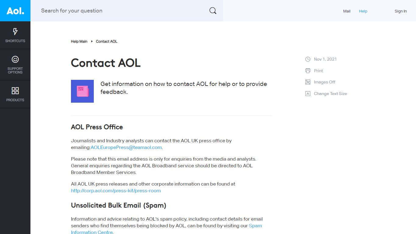 Contact AOL - AOL Help